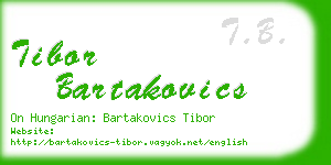 tibor bartakovics business card